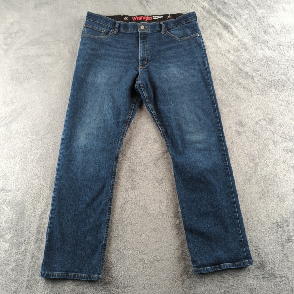 Wrangler Jeans Mens 36x29 Blue Denim Performance‎ Series Comfort Flex Straight